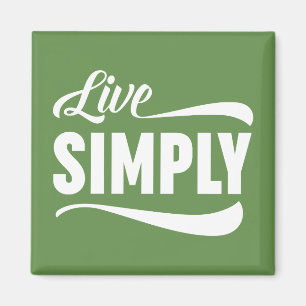 Live Simply Typography Magnet