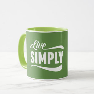 Live Simply Typography Mug