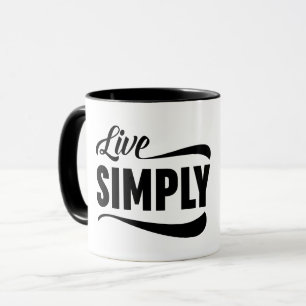 Live Simply Typography Mug