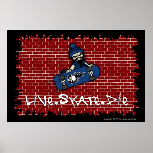 Live Skate Die Poster