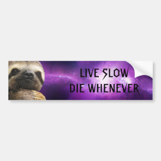 Live Slow Die Whenever Bumper Sticker