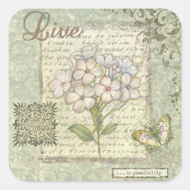 Live Square Sticker (Front)