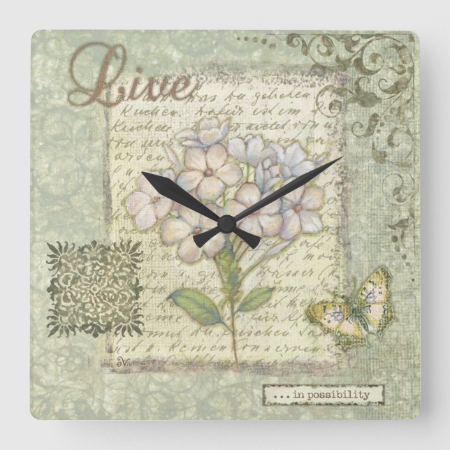 Live Square Wall Clock (Front)