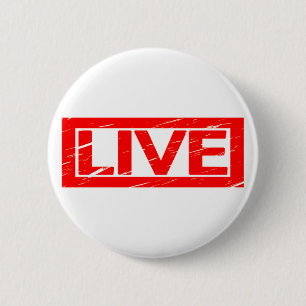 Live Stamp 6 Cm Round Badge