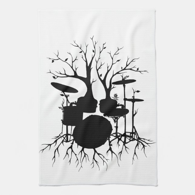 Live the Beat to the Tempo of Creation ~ drum Tea Towel (Vertical)