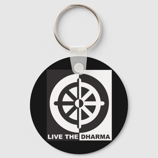 Live the Dharma Key Ring (Front)