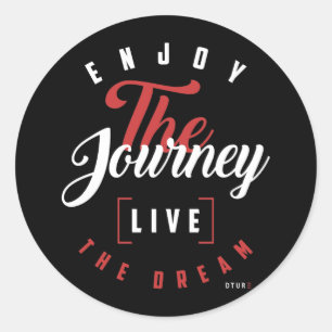 Live the Dream Inspirational t-shirt. Classic Round Sticker