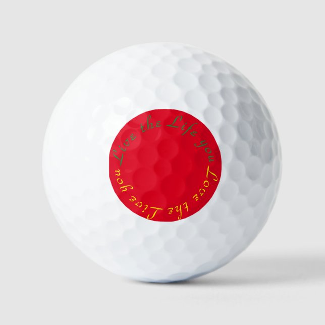 Live the life you love golf balls (Front)