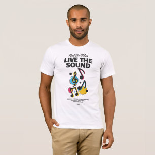 Live The Sound Music T-Shirt Colourful Musical