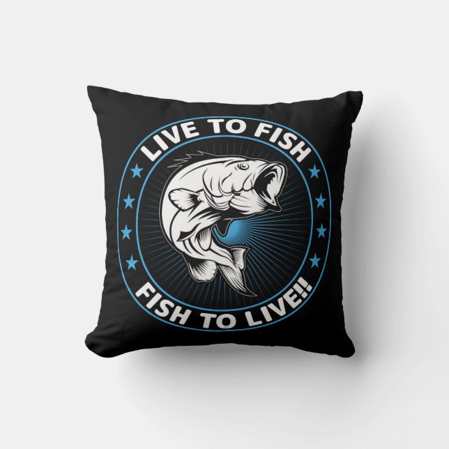 Live to Fish, Fish to Live Cushion (Front)