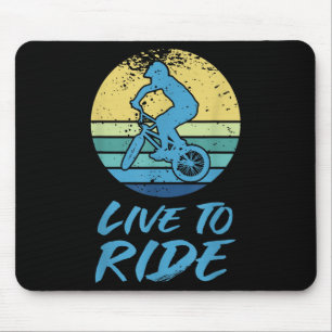 Live To Ride Bmx Bike Riding Motocross Racing Quot Mouse Pad