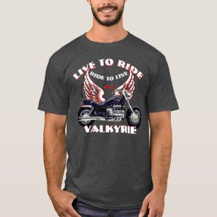 Live To Ride F6 Valkyrie motorcycle design - Red T-Shirt