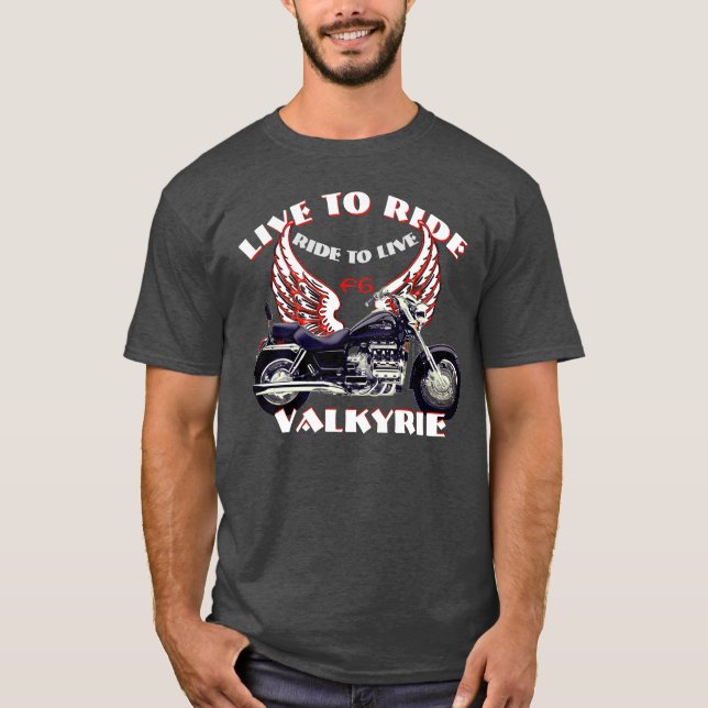 Live To Ride F6 Valkyrie motorcycle design  - Red T-Shirt (Front)