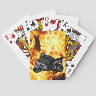 Live To Ride Motorbiker Playing Cards