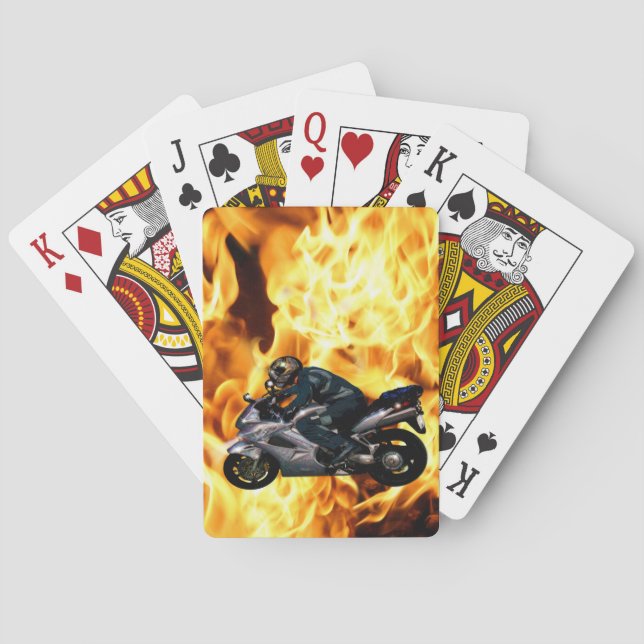 Live To Ride Motorbiker Playing Cards (Back)