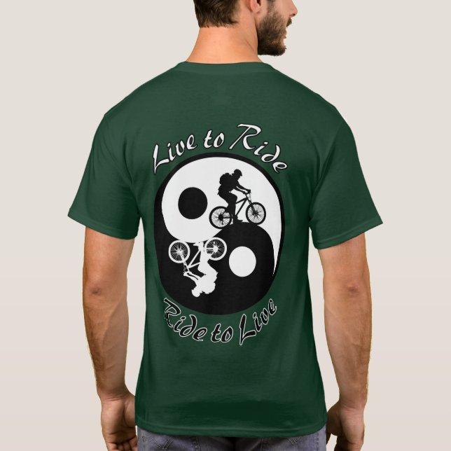 Live To Ride Mountain Bike T-Shirt (Back)
