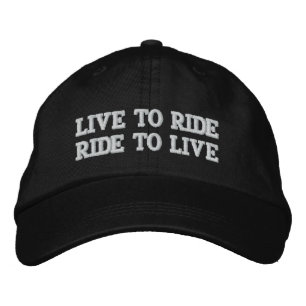 LIVE TO RIDE RIDE TO LIVE EMBROIDERED HAT