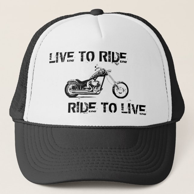 Live to ride, Ride to live Trucker Hat (Front)