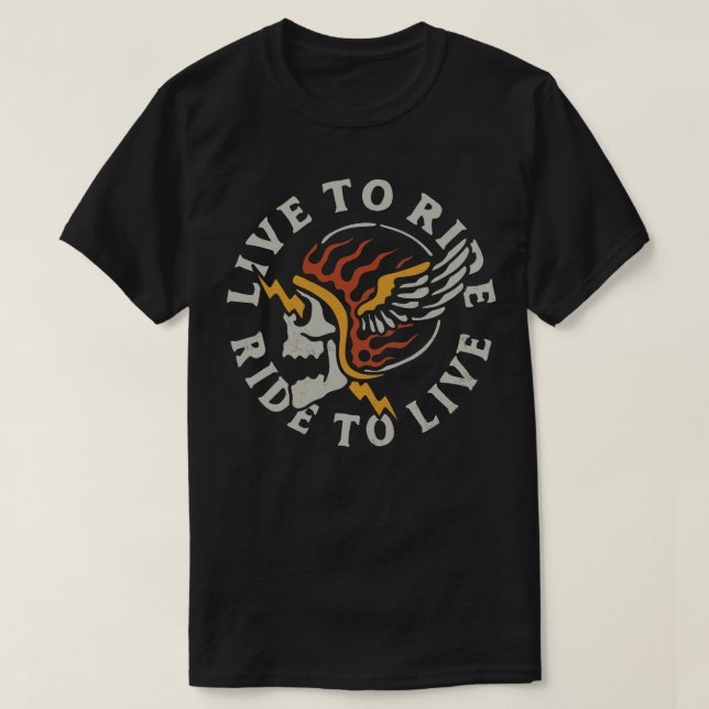 LIVE TO RIDE T-Shirt (Design Front)
