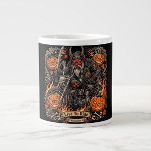 Live To Ride Variation I ,Route 66 Samurai Oni  Large Coffee Mug