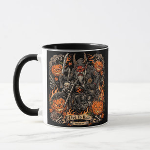 Live To Ride Variation I,Route 66 Samurai Oni Mug