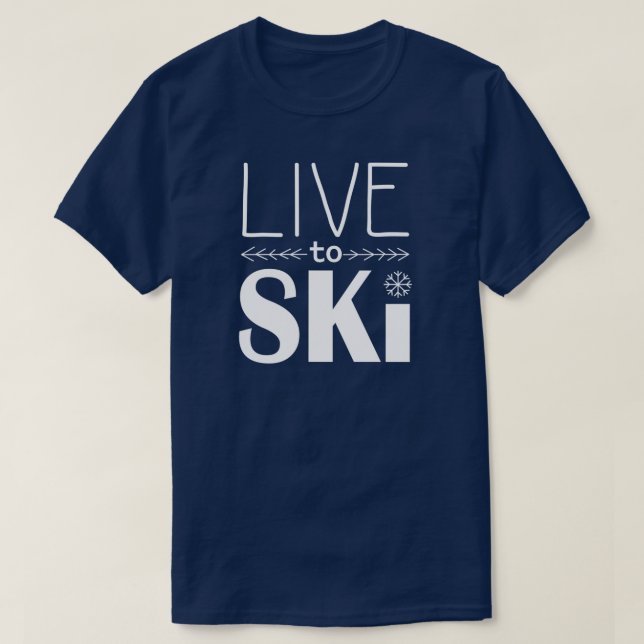 Live to Ski shirt (Design Front)