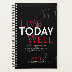 LIVE TODAY WELL   Ephesians 5:16 Bible Verse SMALL Planner