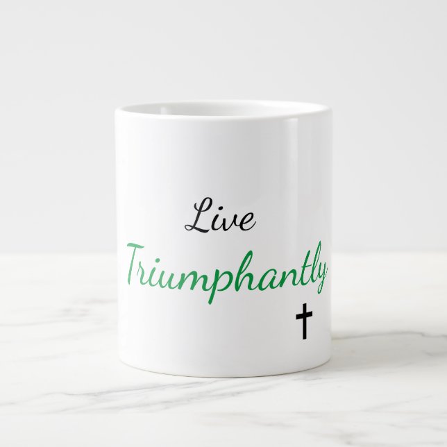 Live Triumphantly Jumbo Mug (Front)