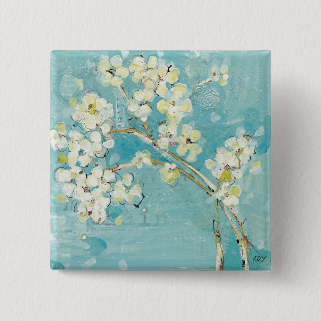 Live Turquoise 15 Cm Square Badge (Front)