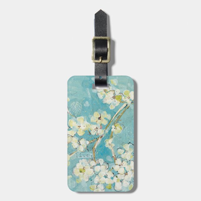 Live Turquoise Luggage Tag (Front Vertical)