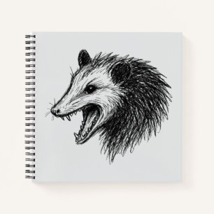 Live Ugly Fake Your Death Eat Trash Funny Opossum Notebook
