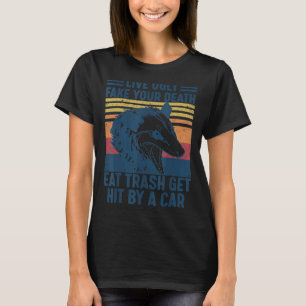 Live Ugly Fake Your Death Eat Trash Get Hit By A C T-Shirt