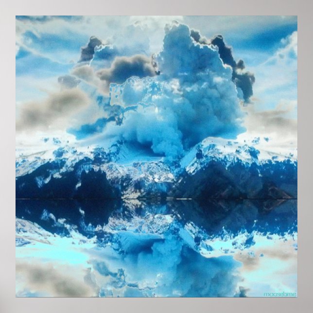 Live Volcano 24x24 Reflection Print (Front)