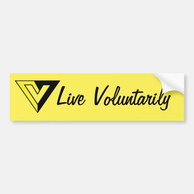 Live Voluntarily Bumper Sticker (Front)