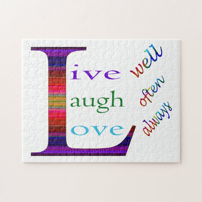 Live Well, Laugh Often, Love Always by STaylor Jigsaw Puzzle (Horizontal)