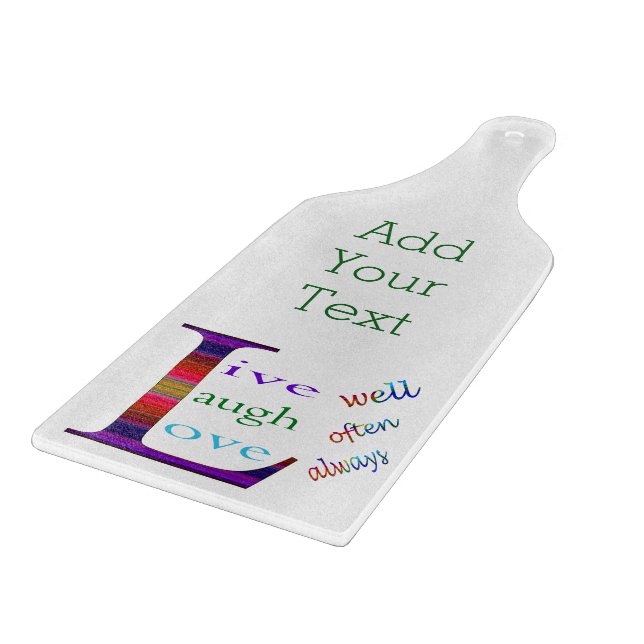Live Well, Laugh Often, Love Always Cutting Board (Corner)