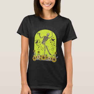 Live While You are Alive Skeleton Gardening Retro T-Shirt