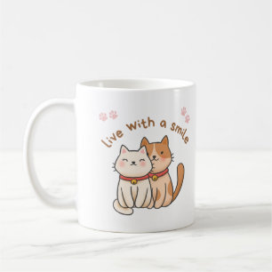 Live with a smile coffee mug