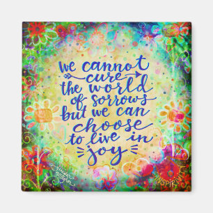 Live withJoy Pretty Inspirational Inspirivity Magnet
