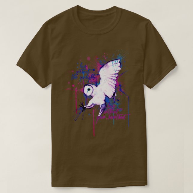 Live Without The Sunlight Owl T-Shirt (Design Front)