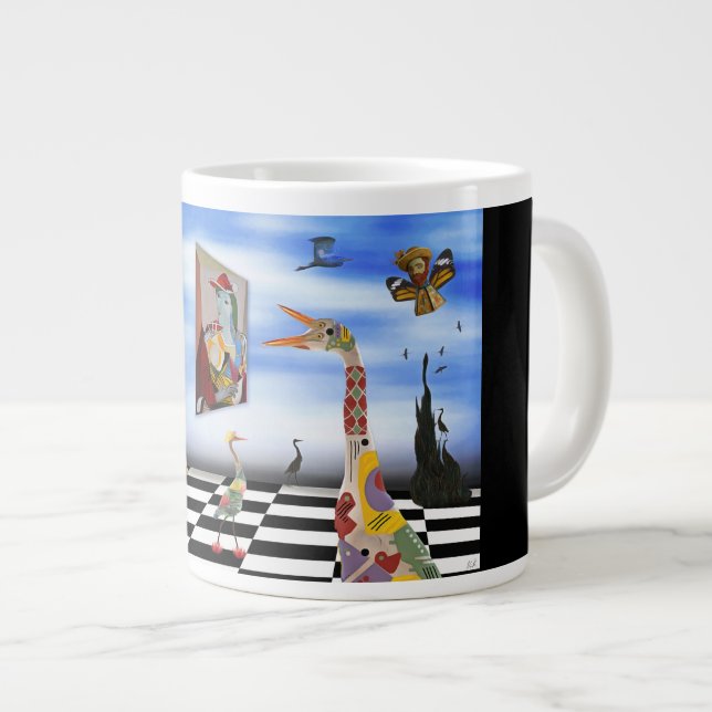 Live Your Art Large Coffee Mug (Front Right)