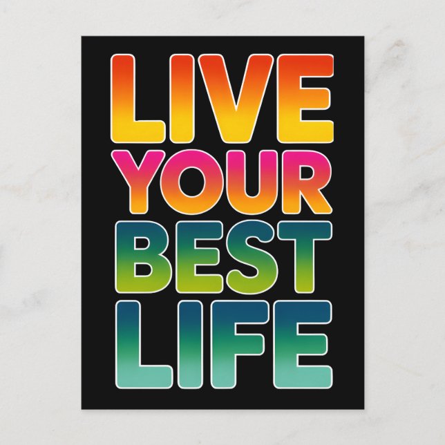 Live your best life  postcard (Front)