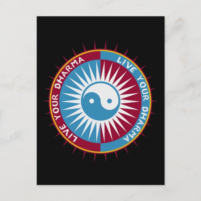 Live Your Dharma Postcard (Front)