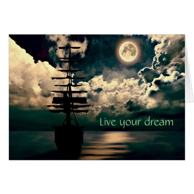 Live your dream Grusskarte (Front Horizontal)