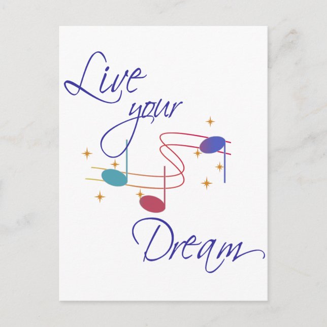 Live Your Dream Postcard (Front)