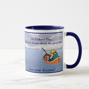 Live your Dreams Coffee Mug Bulldog Back View