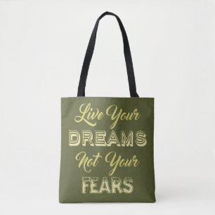 Live Your Dreams custom colour bags