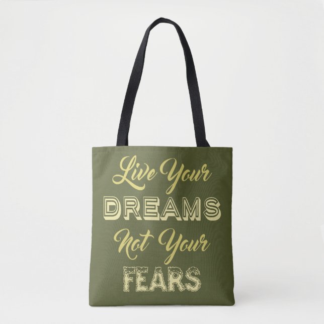 Live Your Dreams custom colour bags (Front)