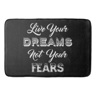 Live Your Dreams custom colour bath mats