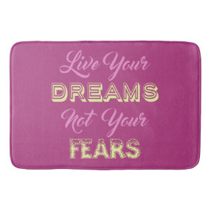 Live Your Dreams custom colour bath mats